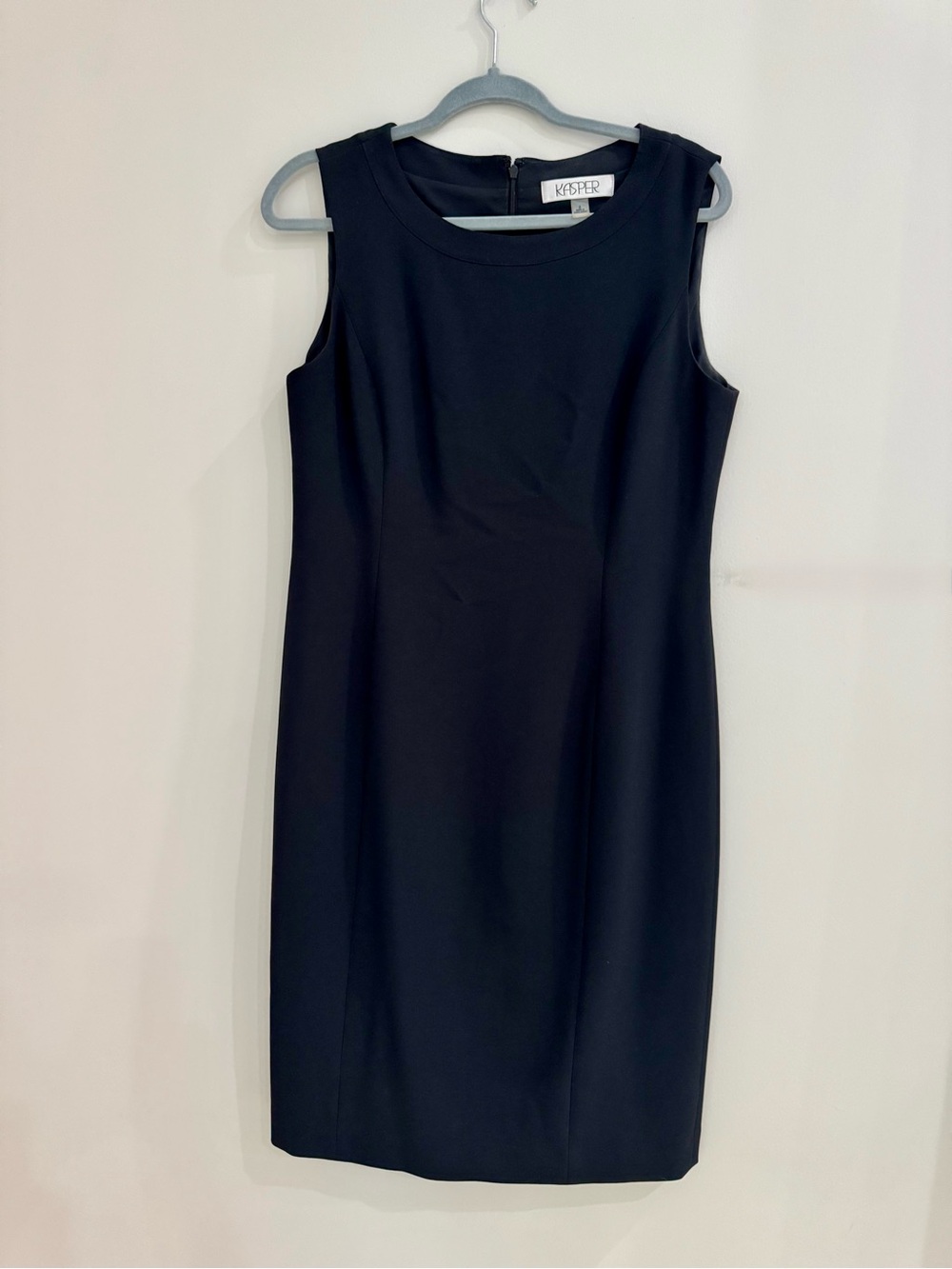 Kasper Classic Black Sleeveless Sheath Dress